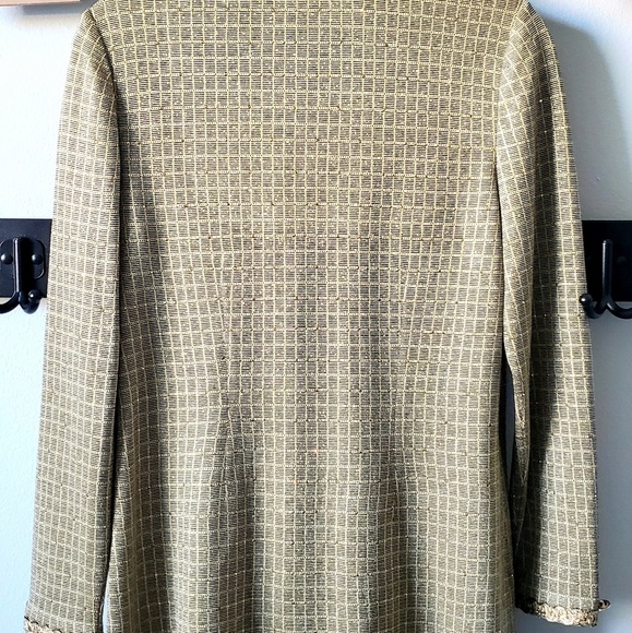 St John Evening by Marie Gray Gold Cardigan Size 6 - Picture 4 of 6